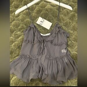 Zara sheer tank top